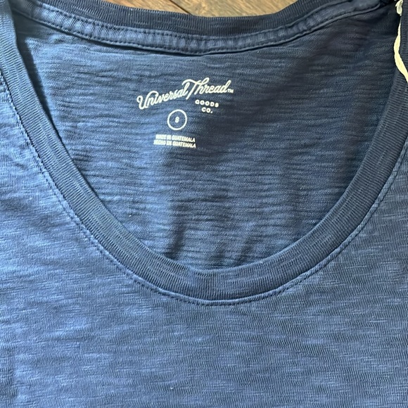 New 2 Universal Thread Women's Small Black & Blue Short Sleeve T-Shirt Dresses - Picture 6 of 10